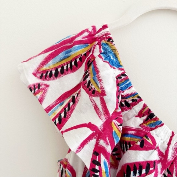 J. CREW One Shoulder Linen Blend Floral Print Dress - Picture 8 of 16